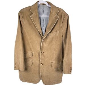 Boden Tan Cotton Corduroy Three Button Blazer Sport Coat Jacket Men’s Size 40R